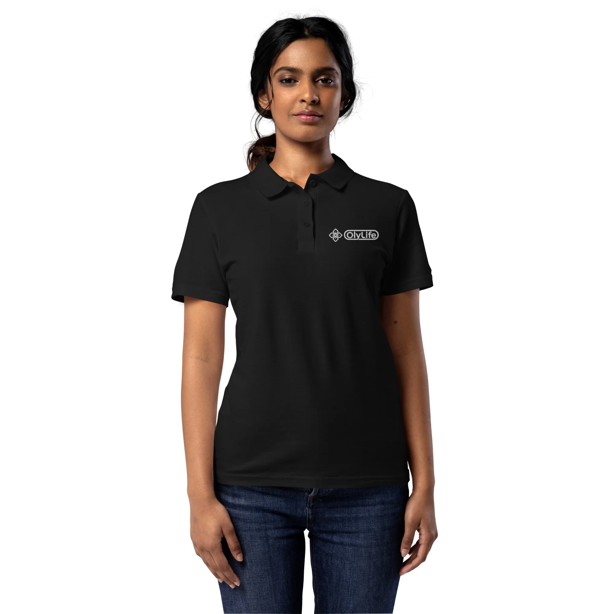OlyLife Women’s Pique polo shirt - Image 3