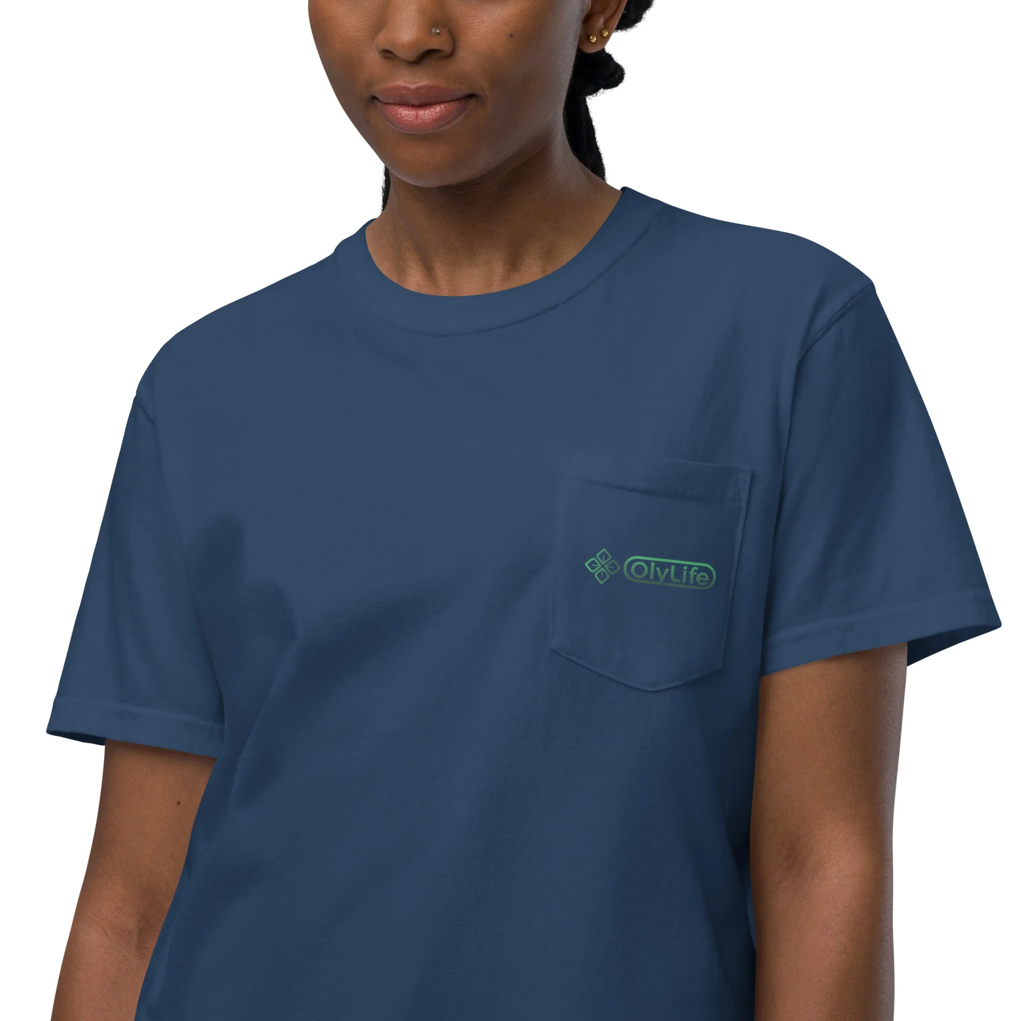 OlyLife Unisex garment-dyed pocket t-shirt - Image 9